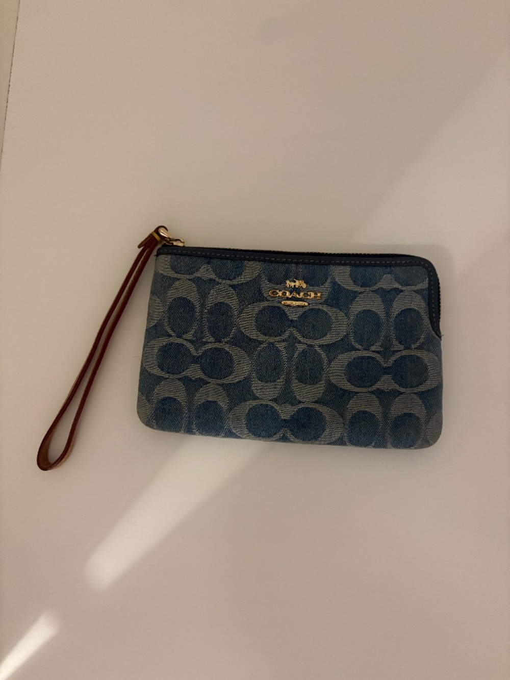 Coach Denim Wristlet